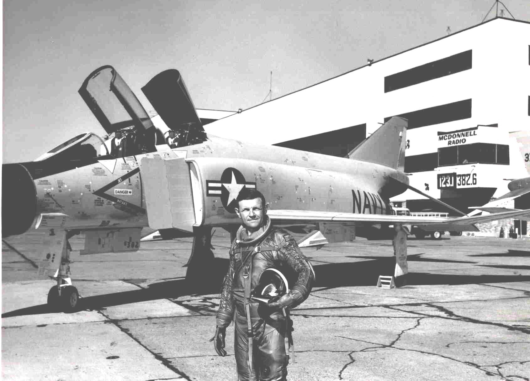 F-4 In front of McDonnell Aircraft Blg 42