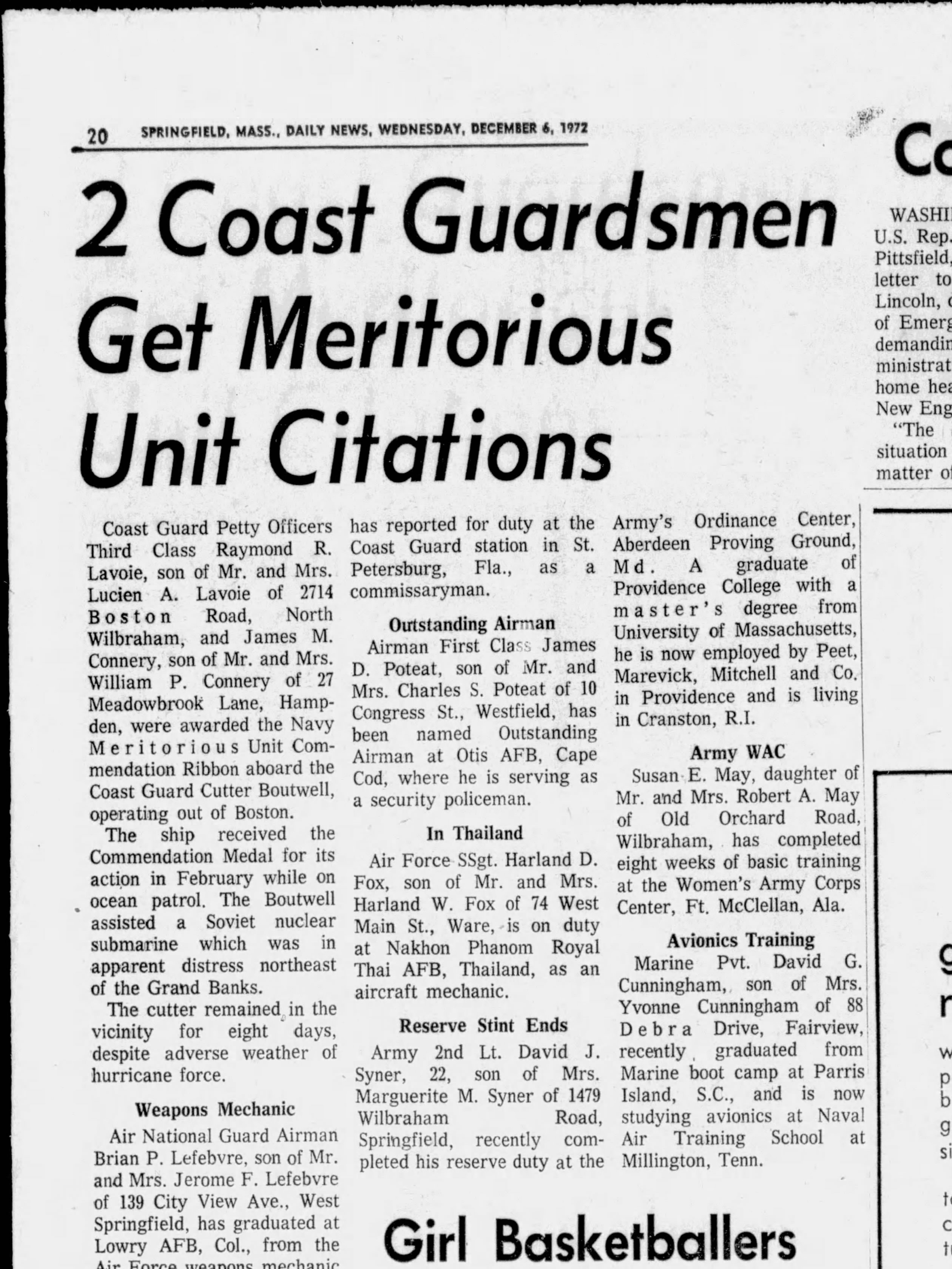 2 Coast Guardsmen get Meritorious Unit Citionas