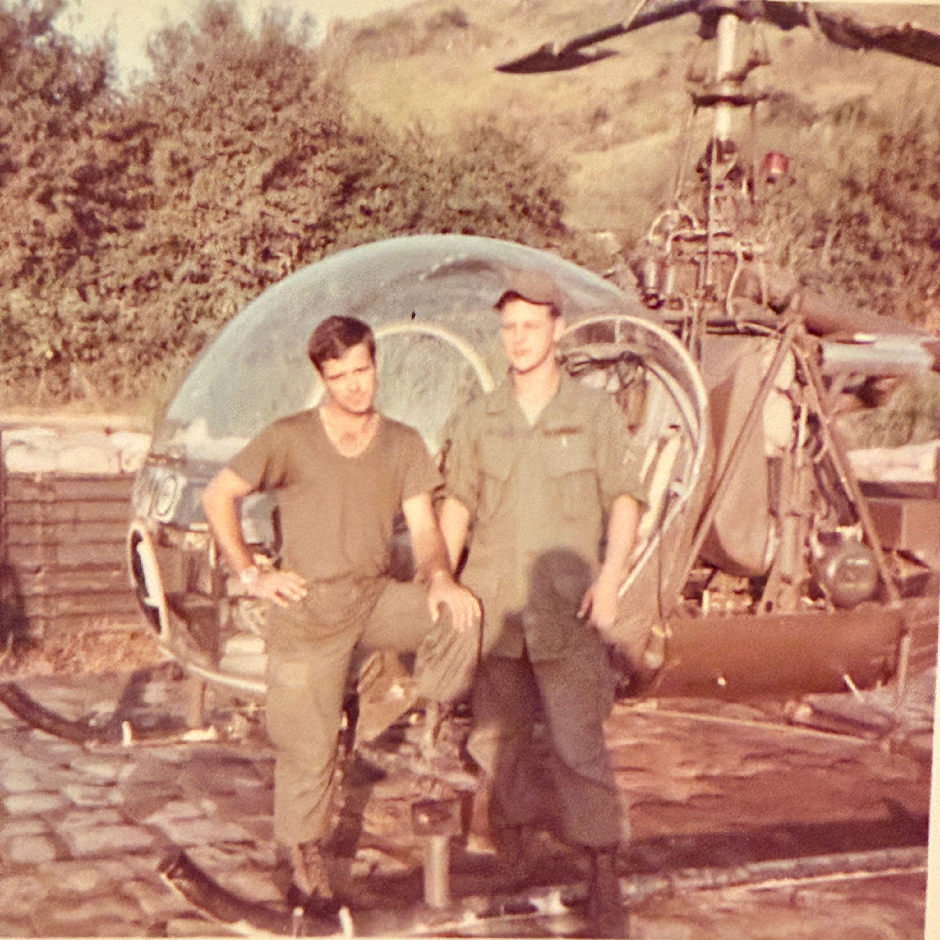 Roger McFarland and unknown soldier