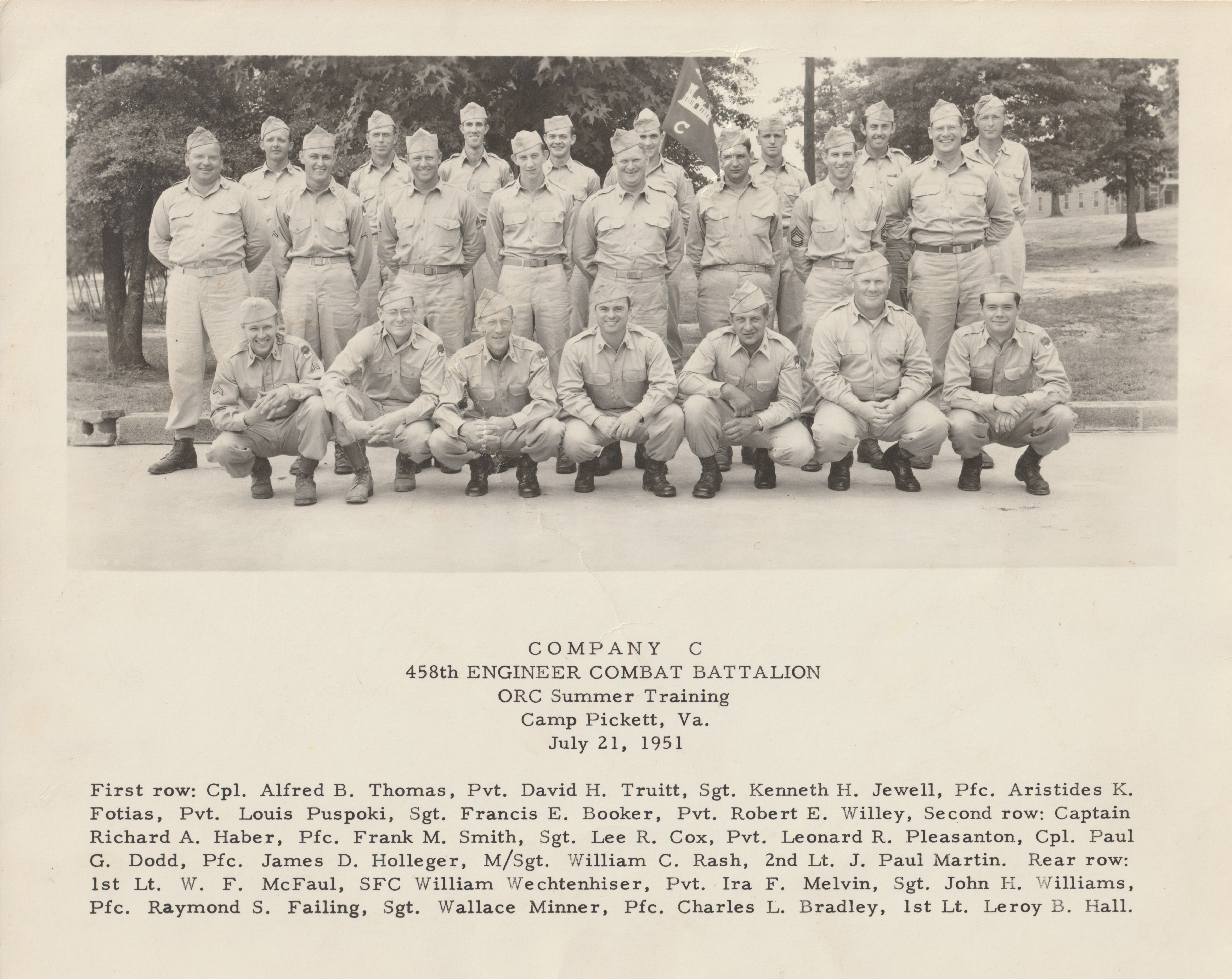 ORC Summer Training Company C 458th Engineer Combat Battalion