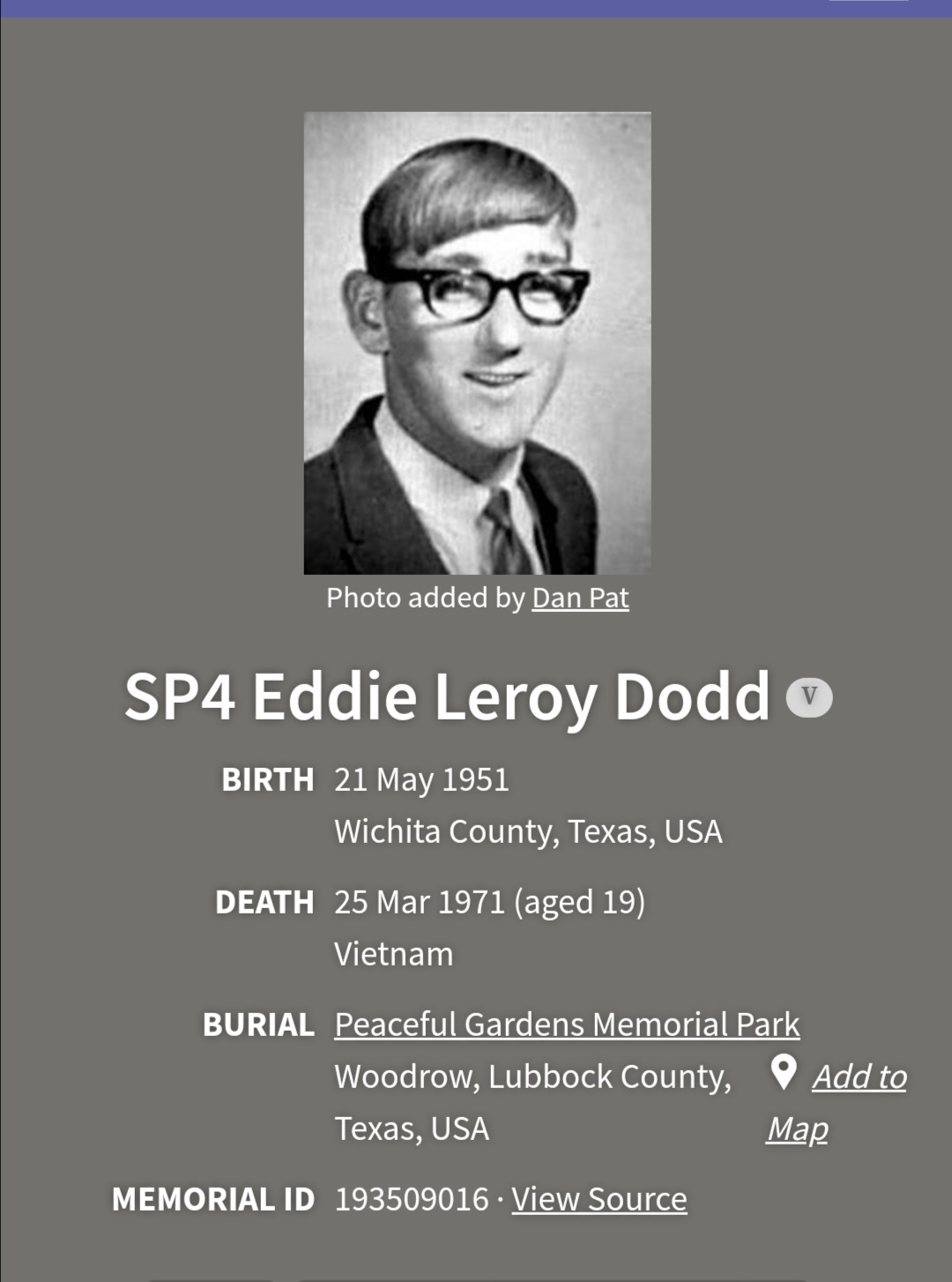 CORPORAL EDDIE DODD