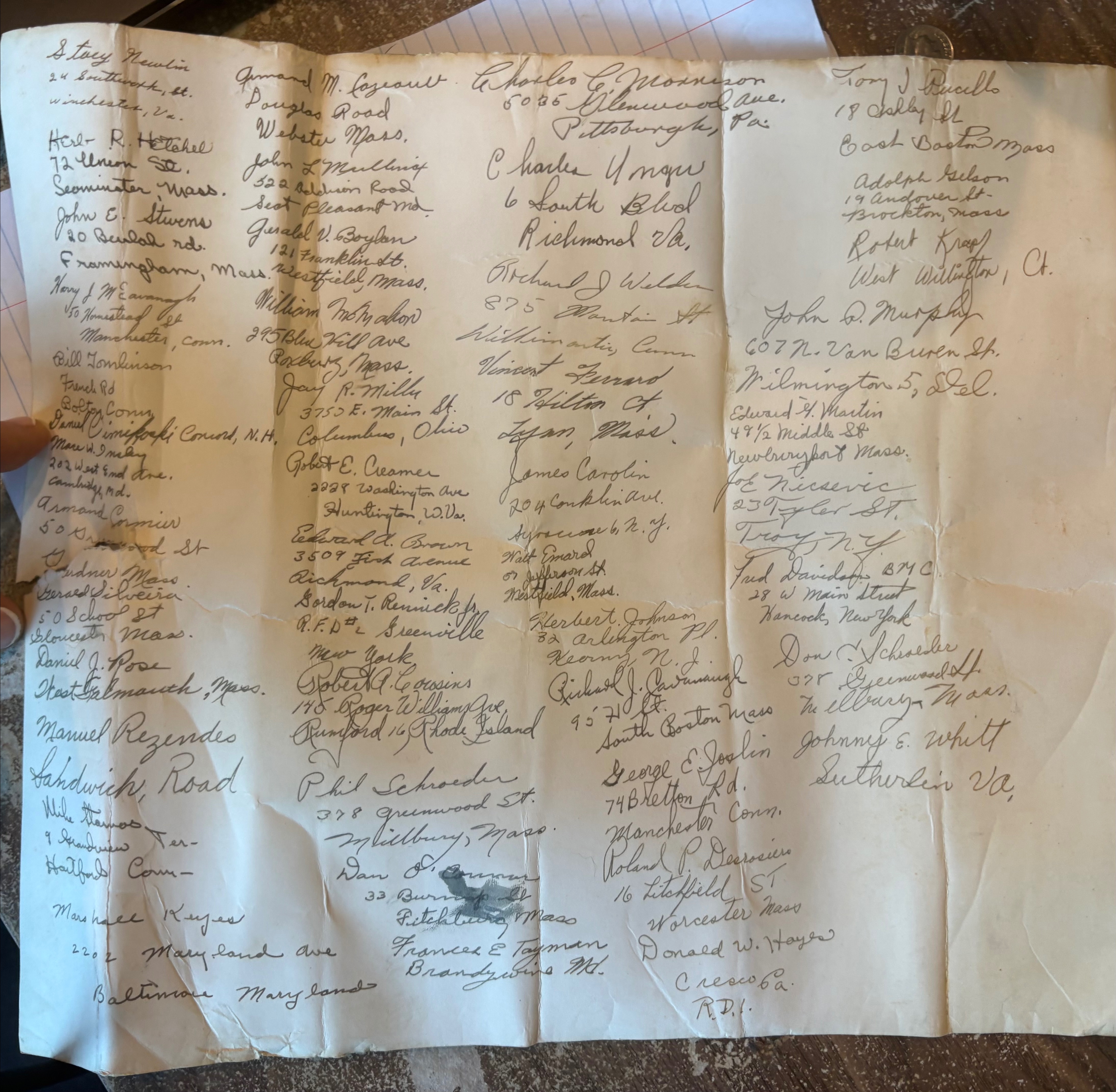 Signatures Addresses Boot Camp Bainbridge MD