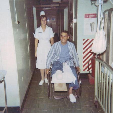 Lt Day with wounded G.I. in1968