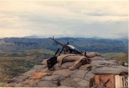 On Guard at Base Camp outside of ChuLai