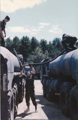 Topping off the Fuel Trucks, HEMMTS