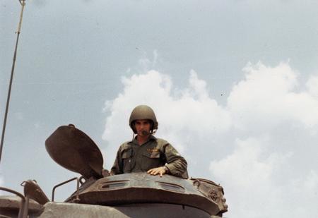 Atop the M60A1 Patton Tank