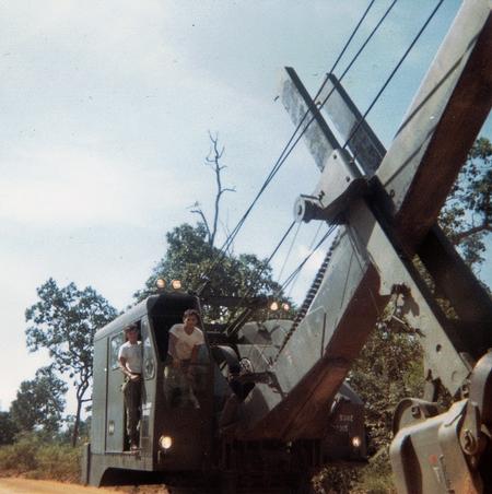 Moving this Co. A 40 ton track mounted crane.