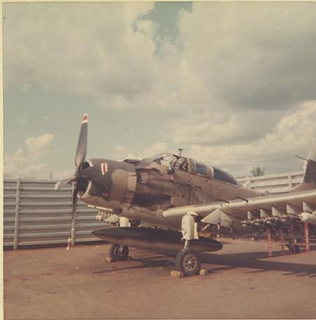Fully loaded A-1E Skyraider