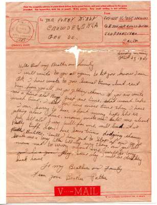 Letter from the front lines