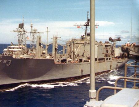 CH-46 VertRep with USS Enterprise CVN-65.