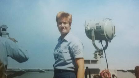Operations Specialist/Photographer Semo aboard the USS Brewton