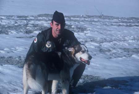 Cape Romanzof with site dog
