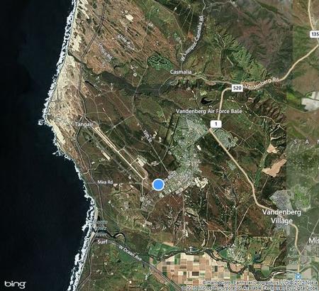 Vew of Vanderberg AFB from Space