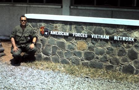 SSGT William D Capps at AFVN Entrance