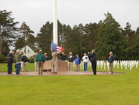 Morning Colors at American Cemetary - Normandy