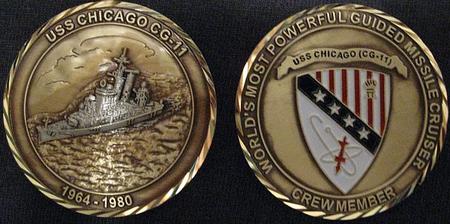 USS CHICAGO CG-11 Challenge coin