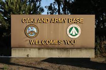 Oakland Army Base, Welcome sign