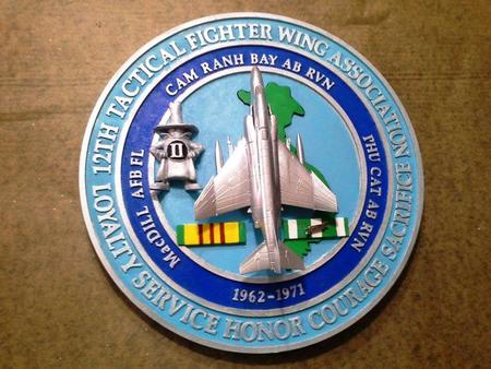 12th Tactical Fighter Wing Association 16 inch 3D Challange Coin