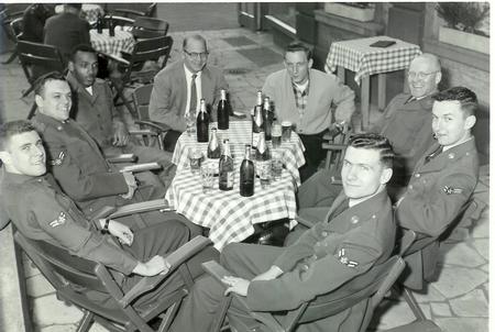 Buddies at Starks in Frankfurt, Germany (1959)