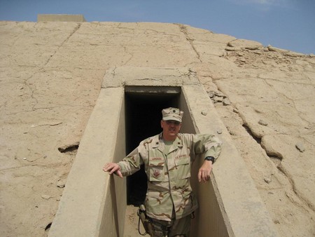 Lt Col Landeen w/Iraqi Bunker