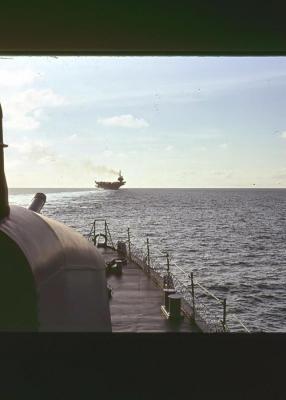 1965 USS BLACK on "Plane Guard Duty". (As Am I)
