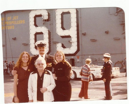 David, with sisters and friend