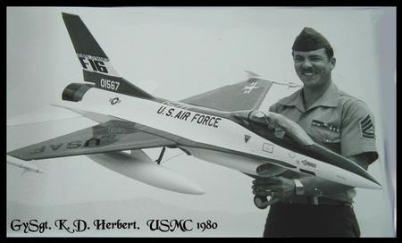 F-16 RC Model and Gunny "A'bear"