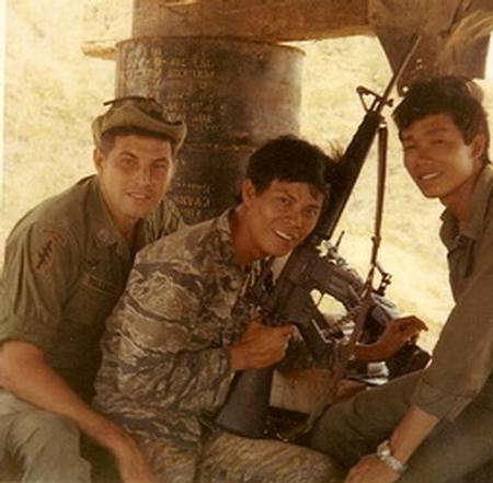 Sgt Pollock and Chinese Guards on top of whiskey Mountain