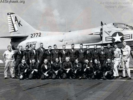 VSF-3 Pilots photo-op A-4B Skyhawk 110 AK