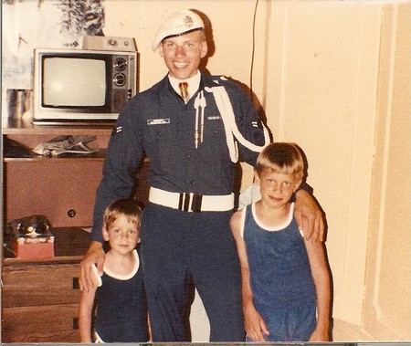 Scott AFB Drill Team Mbr w/brothers Casey & Paul