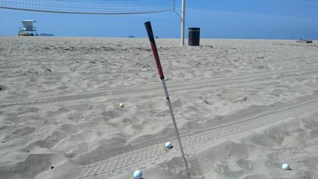 Winter in Ca Practicing sand shots
