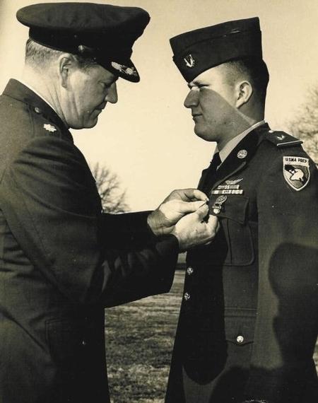 My Dad pinning on my DFC