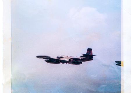 Right wing-man on my A37 flight shot by my mini "spy cam"