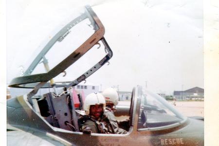 Complimentary ride in the A37 attack aircraft