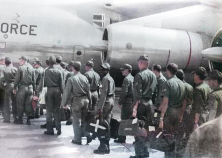 Boarding the C130