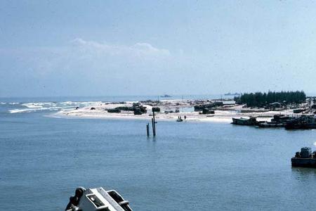 Picture taken across Qua Viet River from our compound
