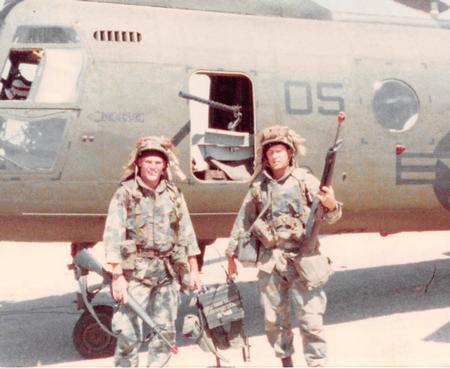 USMC circa 1983-84 Yuma AZ Cpl Barret Cpl Barlow.