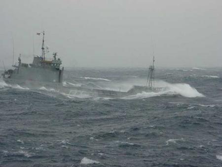 Well Underway in a storm