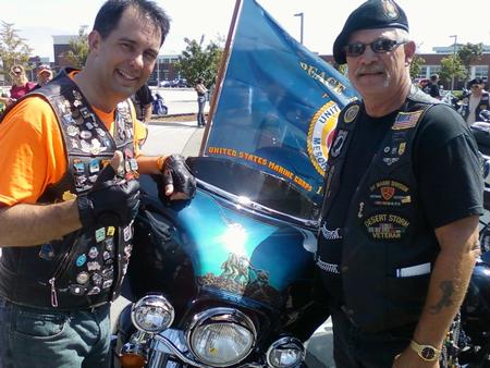 Myself and Gov Scott Walker, Fischer House Ride