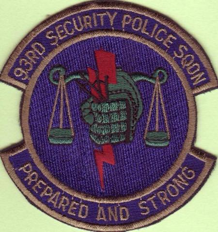 93rd Security Police Squadron Patch