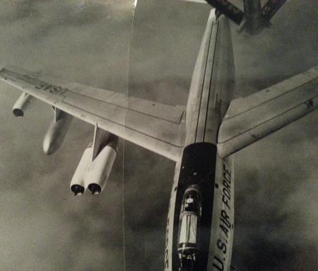 B-47 disconnecting from KC-97G following in-flight refueling
