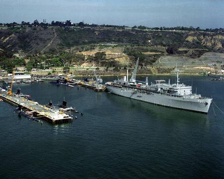 USS Dixon (AS-37) at SUB BASE, San Diego