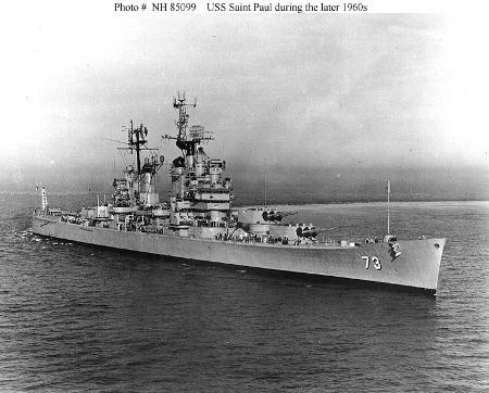 COMFIRST FLEET onboard USS Saint Paul (CA-73)