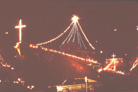 USS Sierra AD-18 At Christmas time.