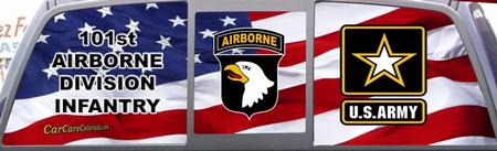 Rear Window Graphic honoring the Army 101st Airborne