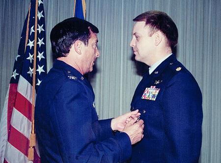 The award ceremony where I was presented an Air Force Achievement Meda