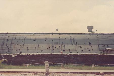 Dong Ha - 620th TCS Det 1 Hut - Shrapnel Damage