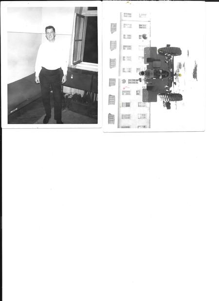 me in barracks and behind cannon