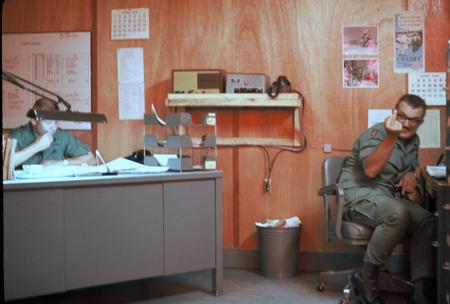 Sgt. Victor Papus salutes me.