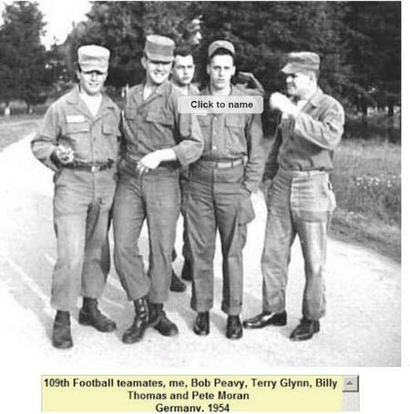 My 5th Infantry football teammates, 1954